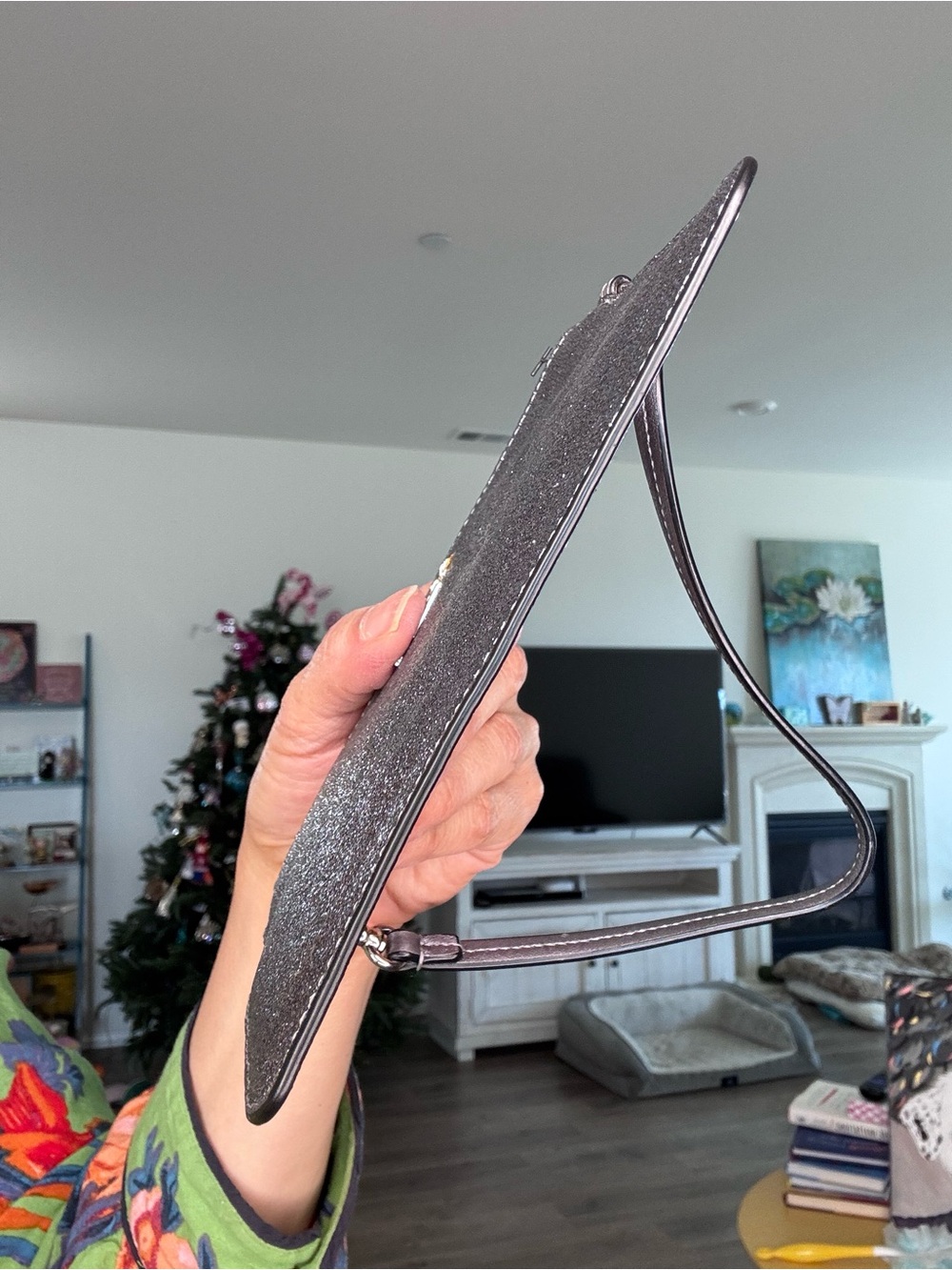 Coach gunmetal glitter wristlet - Picture 7 of 10